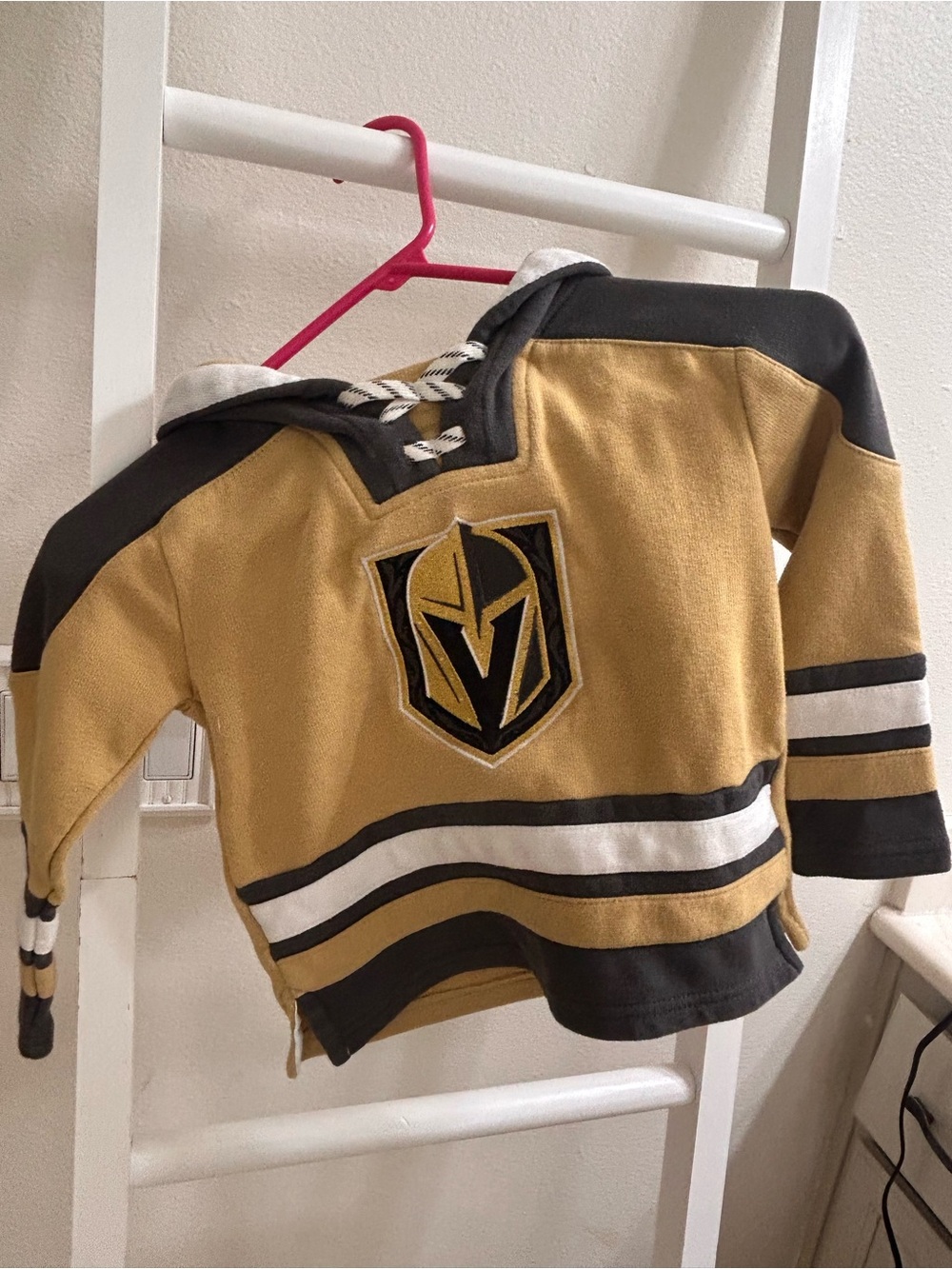 Youth S (4) Kids LVGK Golden Knights and Black Hockey Hoodie official NHL